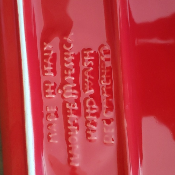 Maioliche Jessica Red Serving Tray Platter Made in Italy - Picture 4 of 4